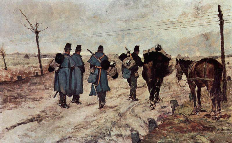 Giovanni Fattori Marschierende Soldaten china oil painting image